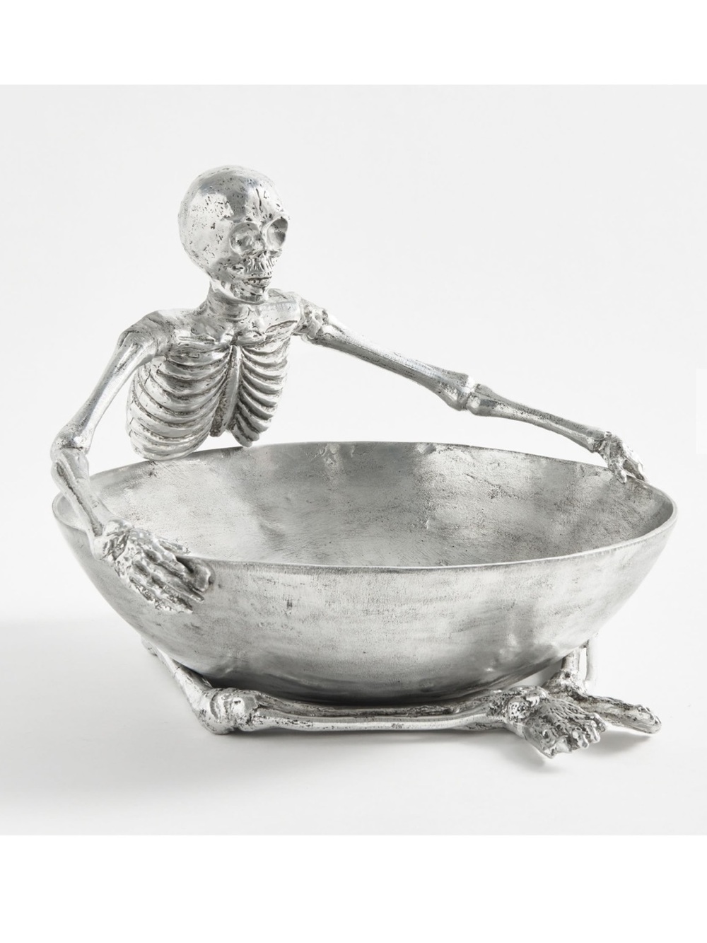 NIB Pottery Barn Skeleton candy fruit snack bowl